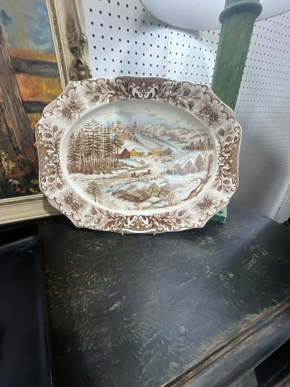 Johnson Brothers Winter Holiday Windsor Ware Oval Serving Platter